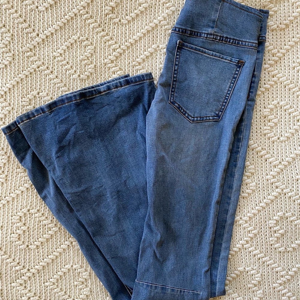 Free People Penny Pull On Flare Bell Bottom Jeans - 26